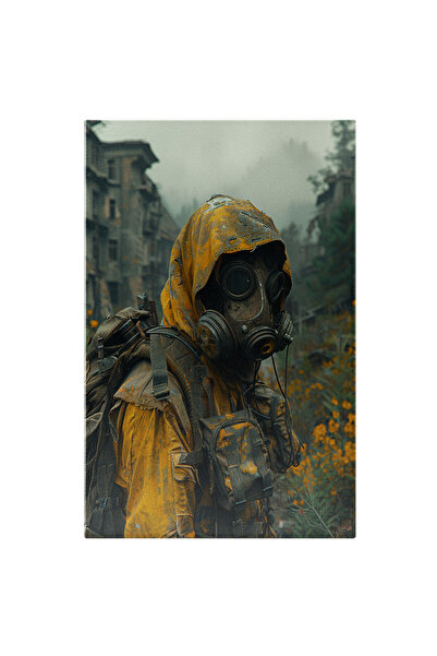 StoryGift Romania Tablou Canvas: Masca Împotriva Poluării Naturii Aer Irespir...