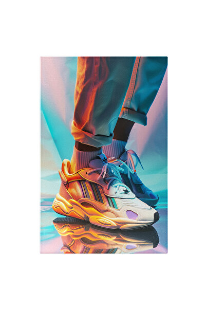 StoryGift Romania Tablou Canvas Adidas În Lumina Ce Reflectă Nuanțe În Degrade Pași Pe Oglinda Reflectorizantă ,