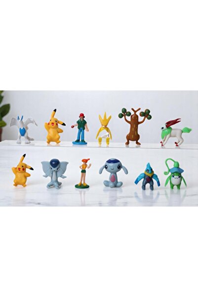 e-life shop بوكيمون جو بلس نسخة أنيمي بيكاتشو 12 قطعة لعبة شخصيات الحركة مجمو...