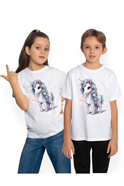 StoryGift Romania Tricou Copii Cu Un Unicorn Binedispus, Ilustratie, Musculos...