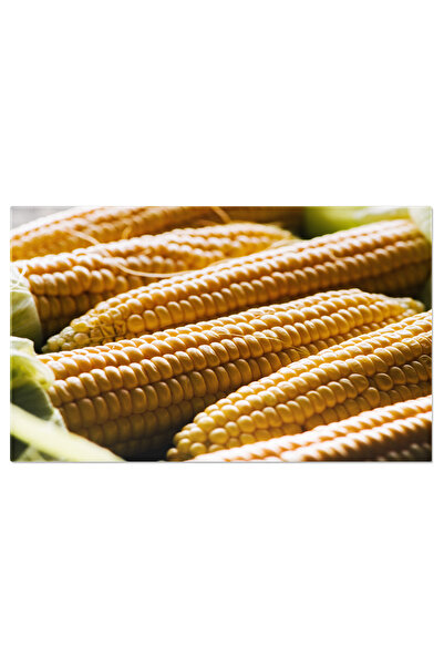 StoryGift Romania Tablou Canvas Vedere Detaliata A Fructelor De Porumb Crud, Furnizand Un Fundal Aromatic Si Gust
