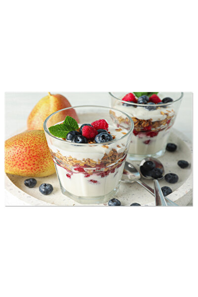 StoryGift Romania Tablou Canvas Cu Deserturi Straturate Si Nutritie Sanatoasa...