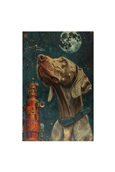 StoryGift Romania Tablou Canvas Cainele Cu Ochii Intristati Si Zgarda Albastr...