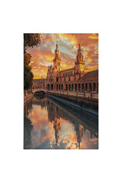 StoryGift Romania Tablou Canvas: Podul De La Castel Și Trecerea Peste Râul Li...