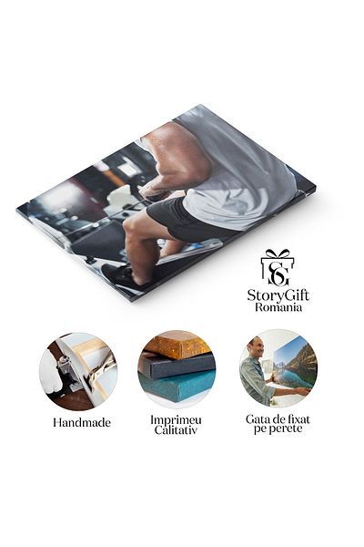 StoryGift Romania Canvas Print - Gym Fitness, Modern Equipment, Health And Sports, Intense Training