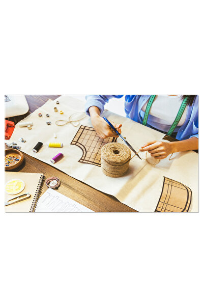 StoryGift Romania Tablou Canvas Cu Stilista La Lucru - Moda, Foarfece, Profes...