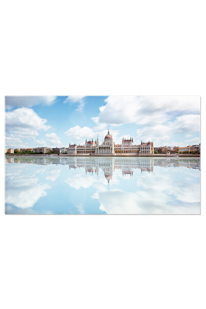 StoryGift Romania Tablou Canvas Vedere Nocturna A Malului Budapestei Ungaria,...