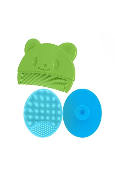 SUPER TRENDS Set Perie De Baie Si Pieptan Bebelusi Din Silicon Moale Indepart...