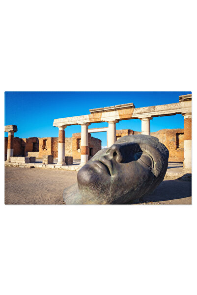 StoryGift Romania Tablou Canvas Ruine Si Statuie De Bronz In Orasul Antic, Antic, Biserica, Istorie, Italiana, It