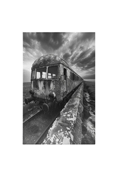 StoryGift Romania Tablou Canvas: Vechiul Vagon De Tren În Odihnă - Amintiri F...