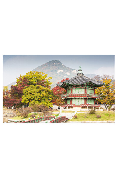 StoryGift Romania Tablou Canvas Palatul Gyeongbokgung, Palat, Toamna, Arhitec...