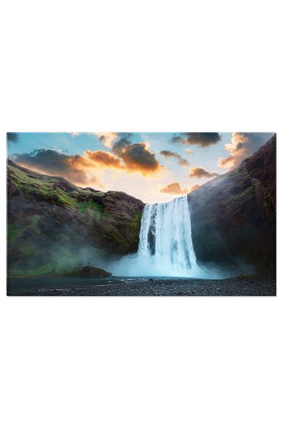 StoryGift Romania Tablou Canvas: Pictura Apei Curagatoare In Peisaj Islandez - Peisaj, Apa, Cascade, Islanda