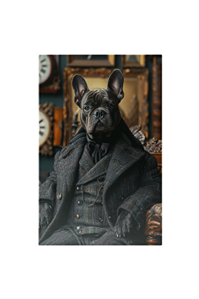 StoryGift Romania Tablou Canvas Câinele Distins Studiu În Sofisticare În Cost...