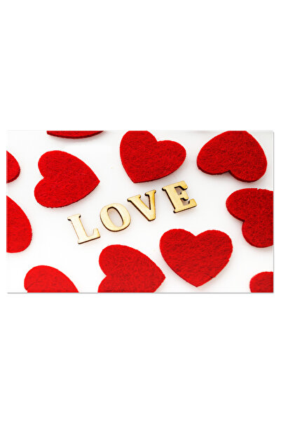 StoryGift Romania Tablou Canvas Mesajul Love Cu Inima Rosie Pe Fond Alb, Drag...