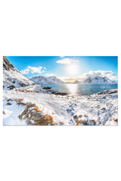 StoryGift Romania Tablou Canvas Vedere Pitoreasca La Lacul Federa In Timpul R...