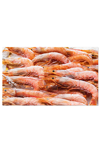 StoryGift Romania Tablou Canvas Creveti Congelati De Vanzare, Frozen, Shrimps...