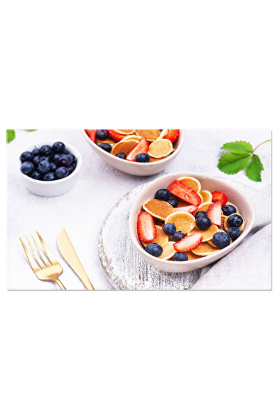 StoryGift Romania Tablou Canvas Clatite Americane Delicioase Cu Capsuni Proaspete Un Mic Dejun Savuros, O Explozi