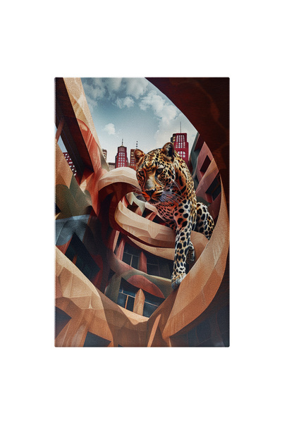 StoryGift Romania Tablou Canvas Felina Infioratoare Leopard Care Incearca Sa ...