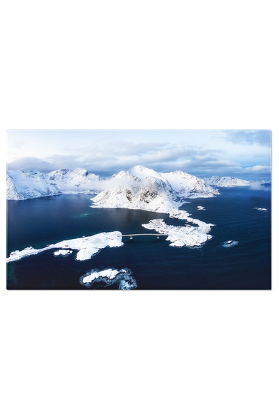 StoryGift Romania Tablou Canvas Peisaj De Iarna In Insulele Lofoten, Norvegia...