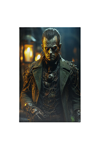 StoryGift Romania Tablou Canvas: Barbat Cu Pielea Verde - Monstru Personaj Ne...