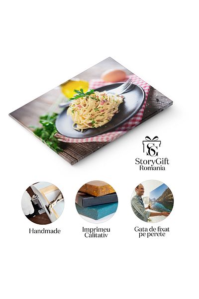 StoryGift Romania Tablou Canvas - Paste Carbonara - Delicii Culinare