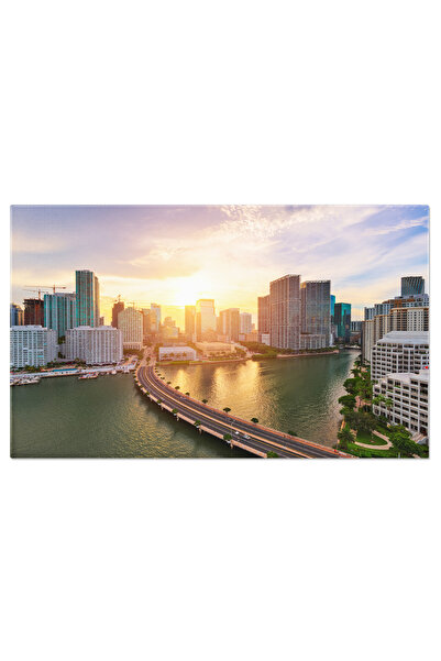 StoryGift Romania Tablou Canvas: Dimineata In Brickell - Arhitectura In Eclip...