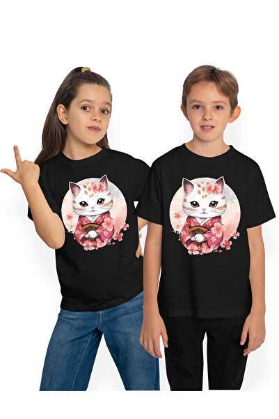 StoryGift Romania Tricou Copii Cu O Pisicuta In Vestimentatie Traditionala Di...