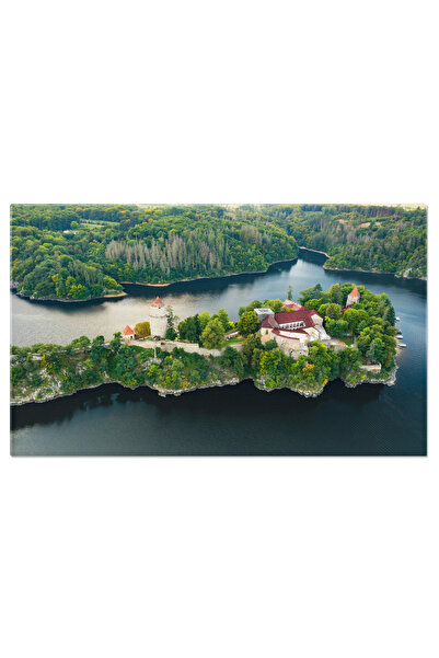 StoryGift Romania Tablou Canvas Castelul Zvikov In Peisajul Inconjurator O Pr...