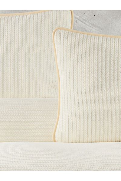 Zoe Home Cotton 3 Piece Double Pique Set Cream