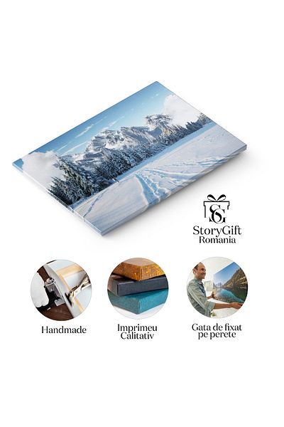 StoryGift Romania Tablou Canvas: Muntii In Padurea Fermecata - Peisaj De Vis In Culori Naturale Si Limpezi