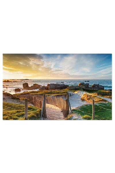StoryGift Romania Tablou Canvas Apus Frumos Peste Farul Si Coastguard-ul, Apus, Far, Coastguard, Peisaj, Arhitect