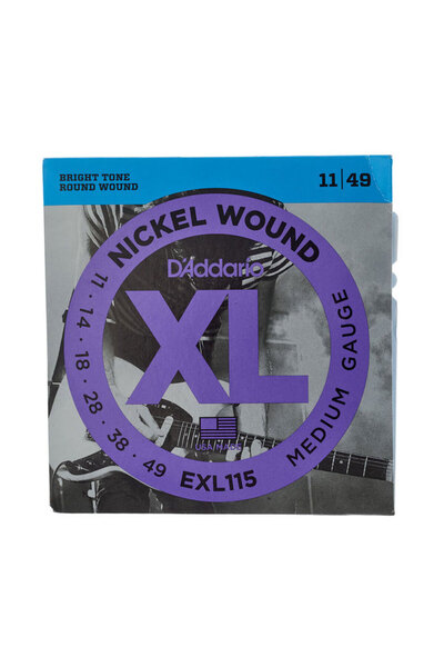 Daddario SET de corzi pentru chitară electrică EXL115, XL, 11-49, NICKEL WOUN...