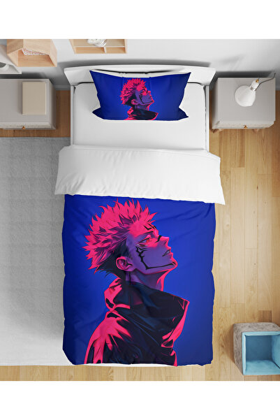 Home Σετ κρεβατιού Jujutsu Kaisen Sukuna 3D ψηφιακής εκτύπωσης χωρίς σεντόνια