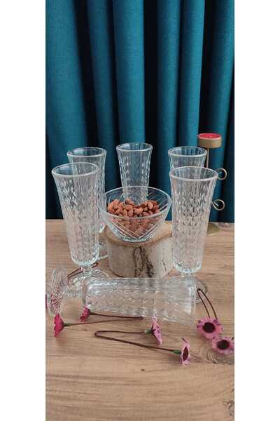 ORTAKÖY CENNETİ Flute Glass Remas Model 6 Stylish-Looking Presentation Bowls ...