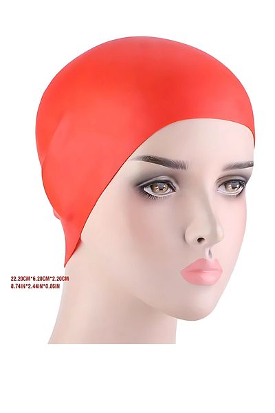 Go İthalat Latex Swimming Pool Cap Silicone Rubber Sports Training Professional Women Men Swimming Cap