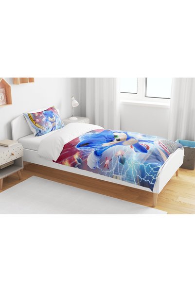 Home Sonic 3D Digital Printed Single Boy's Bedding Set Without Sheets