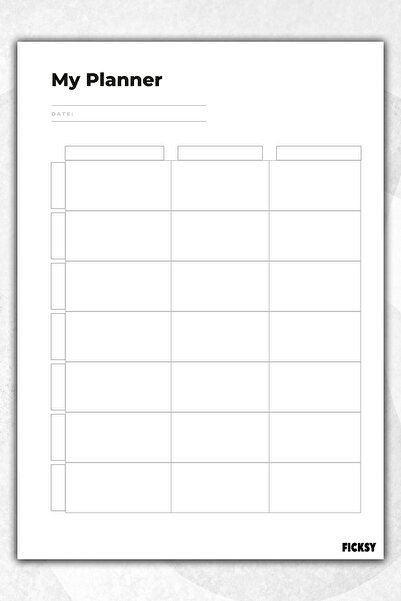 Ficksy Timeless Multi-Purpose Daily Weekly Monthly Planner - A4 Size To Do - ...