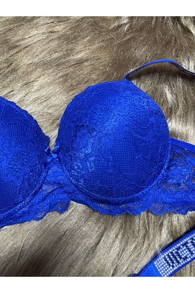 SATTENS Costum de sutien cu suport VIP STONE din dantela - SET DE LENJERIE CU CUPA B CU STONE