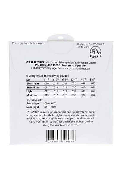 Pyramid Pyramid Western Strings Acoustic Guitar Strings 011-050