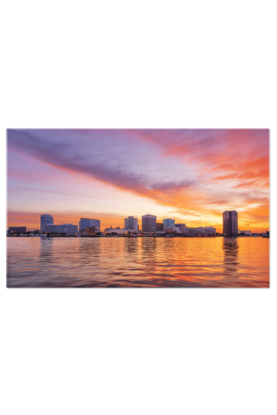StoryGift Romania Tablou Canvas - Orasul Chesapeake La Rasarit: Sunrise, Busi...