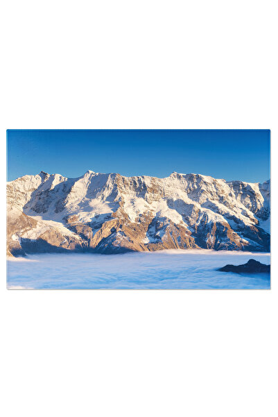 StoryGift Romania Tablou Canvas Alpii Elvetieni La Apusul Soarelui, Varf, Nor...