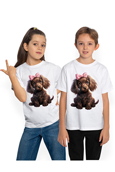 StoryGift Romania Tricou Copii Cu O Catelusa Nedumerita, Ilustratie, Surprins...