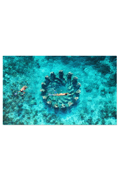 StoryGift Romania Tablou Canvas Cuplu Snorkeling Langa Locul Faimos Din Gili,...