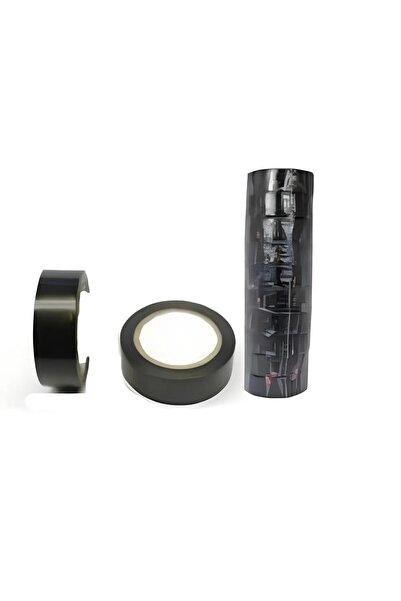 kar-bul Kaliteli  Elektrik Izolasyon Bandı Izole Bant 10 Adet Siyah Elektrik ...