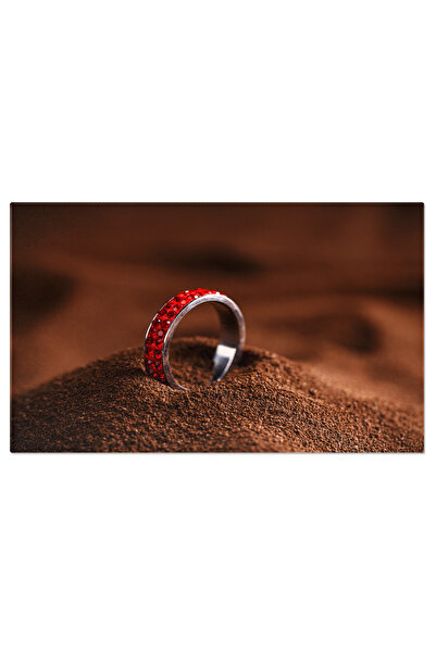 StoryGift Romania Tablou Canvas Stralucire Si Eleganta Inel De Bijuterie Rosu...