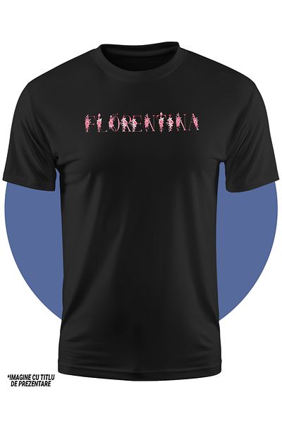StoryGift Romania Tricou Copii Fete Cu Numele Florentina, Floral, Colorat, Creativ, Frumos, Unicat 100% Bumb
