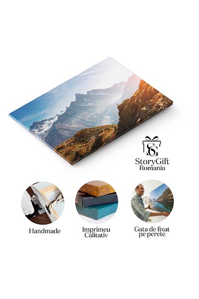 StoryGift Romania Tablou Canvas Vedere Uimitoare A Muntilor Monte Bianco, Mont Blanc, Munti, Francez, Alpi, Toamn