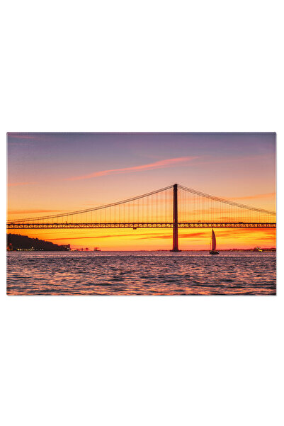 StoryGift Romania Canvas Painting: Lisbon At Sunset - Bridges And Enchanting ...