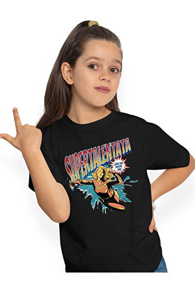 StoryGift Romania Tricou Copii Fete Super Talentata, Supererou Sunt Aici Pent...