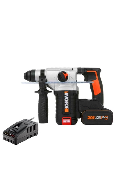 WORX WX380.9C 20Volt 2.0Ah. 2.2J Li-ion Tek Akülü Şarjlı Profesyonel SDS-Plus...